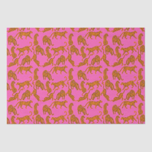 抽象芸術ヒョウと赤い唇と収入ラップ 薄葉紙 (正面)