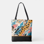 抽象芸術ヒョウ印刷 トートバッグ (裏面)