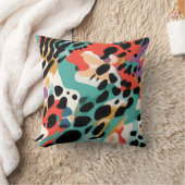 抽象芸術ヒョウ柄 クッション (ブランケット)