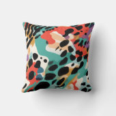 抽象芸術ヒョウ柄 クッション (裏面)