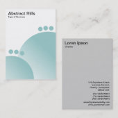 抽象芸術ヒルズ – ライトブルーグリーン 名刺 (正面/裏面)