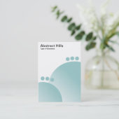 抽象芸術ヒルズ – ライトブルーグリーン 名刺 (スタンド正面)
