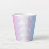 抽象芸術ビエンダープライドフラグ カフェラテマグ (正面)