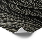 抽象芸術ビグフットin白黒アイアート ポスター (角)