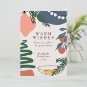 抽象芸術ビジネスフラットホリデーカード シーズンカード (スタンド正面)