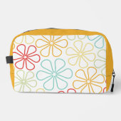 抽象芸術ビッグフラワーレッドイエローライムティール（緑がかった色）重量環 ドップキット (正面)