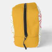 抽象芸術ビッグフラワーレッドイエローライムティール（緑がかった色）重量環 ドップキット (右)