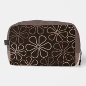 抽象芸術ビッグ・フラワーアウトラインのブラウンズとクリーム ドップキット (正面)