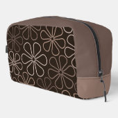 抽象芸術ビッグ・フラワーアウトラインのブラウンズとクリーム ドップキット (右コーナー)