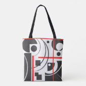抽象芸術ビルドデザイントートバッグ トートバッグ (裏面)