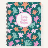 抽象芸術ビージーネームレシピノートブック ノートブック (正面)