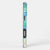 抽象芸術ビーチの水彩画 iPhoneケース (右側面)