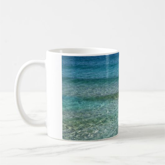 抽象芸術ビーチの背景42 コーヒーマグカップ (左)