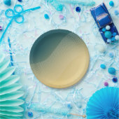 抽象芸術ビーチの背景(砂と海) ペーパープレート (パーティー)