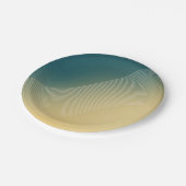 抽象芸術ビーチの背景(砂と海) ペーパープレート (アングル)