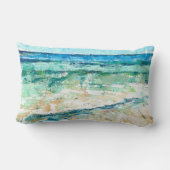 抽象芸術ビーチアート波 ランバークッション (裏面)