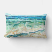 抽象芸術ビーチアート波 ランバークッション (正面)