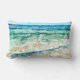 抽象芸術ビーチアート波 ランバークッション