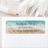 抽象芸術ビーチシーフロント海アドレス ラベル (インサイチュ)