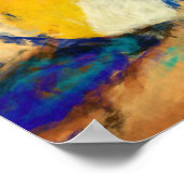 抽象芸術ビーチバレーボール ポスター (角)