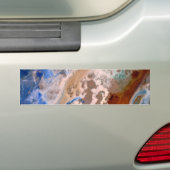 抽象芸術ビーチパターン、水模様、夏おもしろい バンパーステッカー (車上)