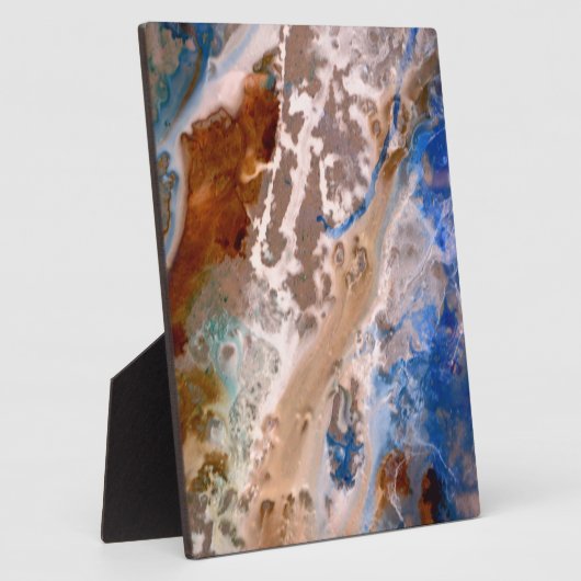 抽象芸術ビーチパターン、水模様、夏おもしろい フォトプラーク (側面)