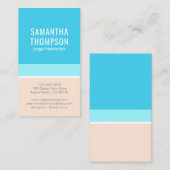 抽象芸術ビーチモダンミニマリスト垂直プレーン 名刺 (正面/裏面)