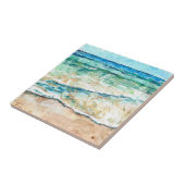 抽象芸術ビーチ沿岸海岸線画 タイル (側面)