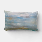 抽象芸術ビーチ沿岸海絵画雲 ランバークッション (裏面)
