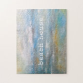 抽象芸術ビーチ沿岸海雲 ジグソーパズル (縦)