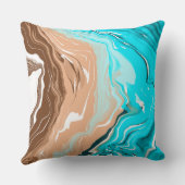 抽象芸術ビーチ流体アート クッション (裏面)