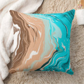 抽象芸術ビーチ流体アート クッション (ブランケット)