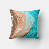 抽象芸術ビーチ流体アート クッション (裏面)