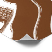 抽象芸術ビーチ流体アート ポスター (角)