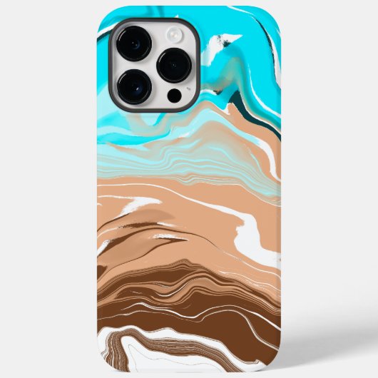 抽象芸術ビーチ流体アート Case-Mate iPhoneケース (裏面)