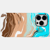 抽象芸術ビーチ流体アート Case-Mate iPhoneケース (裏面 (横))