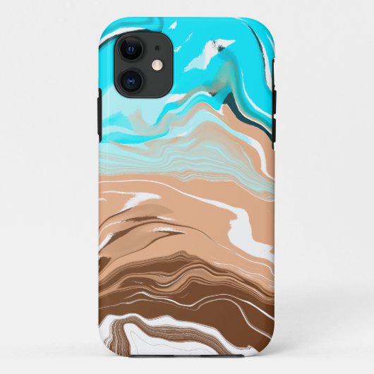 抽象芸術ビーチ流体アート Case-Mate iPhoneケース (裏面)