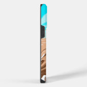 抽象芸術ビーチ流体アート iPhoneケース (右側面)