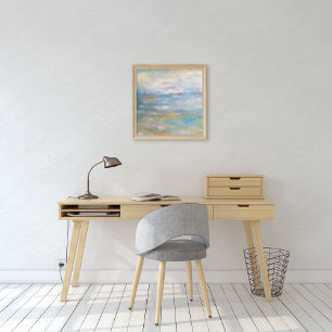 抽象芸術ビーチ絵画コースタルアートプリント ポスター