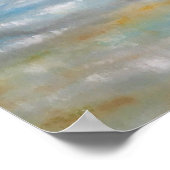 抽象芸術ビーチ絵画コースタルアートプリント ポスター (角)