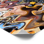 抽象芸術ビーチ ポスター (角)