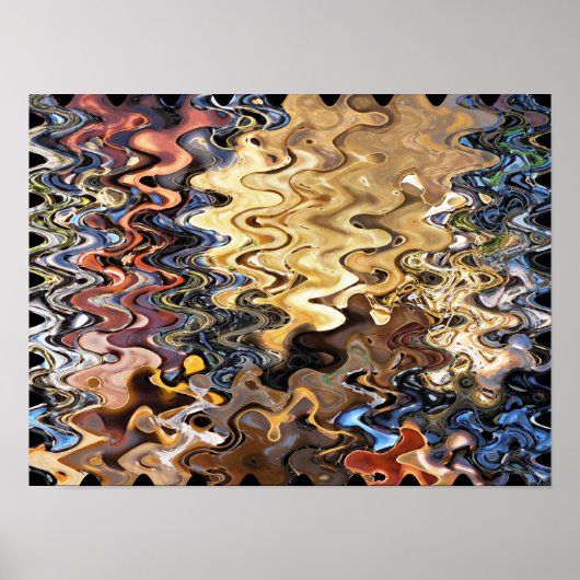 抽象芸術ビーチ ポスター (正面)