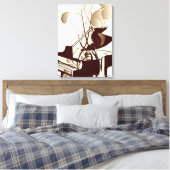 抽象芸術ピアノアート キャンバスプリント (インサイチュ (寝室))