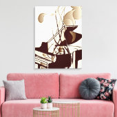 抽象芸術ピアノアート キャンバスプリント (インサイチュ (リビング))
