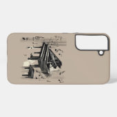 抽象芸術ピアノアート SAMSUNG GALAXYケース (裏面横)