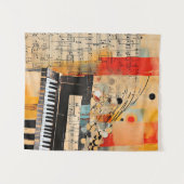 抽象芸術ピアノモンタージュアート タペストリー (正面(横))