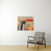 抽象芸術ピアノモンタージュアート タペストリー (インサイチュ(横))