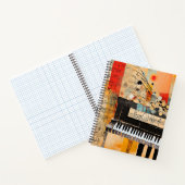 抽象芸術ピアノモンタージュアート ノートブック (内部)