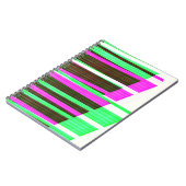 抽象芸術ピアノ鍵アカラフルートジャーナル ノートブック (左側)