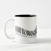 抽象芸術ピアノ鍵マグ ツートーンマグカップ (左)